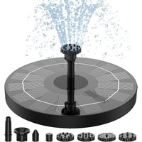Improved Solar Outdoor Fountain, Solar Fountain with 6 Spray Effects, Solar Pond Pump, Solar Floating Fountain Pump for Garden, Pond, Bird Bath