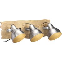 Industrial Wall Lamp Silver 68x23 cm E27 Mango Wood Vidaxl