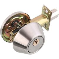 Interior lock, tubular mortise lock with 2 entry points, brass and stainless steel, three keys