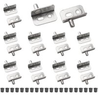 Iron Pivot Hinge, 10 Sets Concealed Barrel Cabinet Door Pivot Hinges Cabinet Wood Door Hinges with Pin for Wooden Door (Nickel Plating)