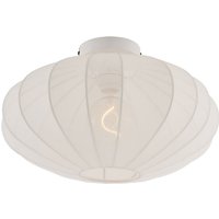Japandi Ceiling Light White with Fabric Shade - Bida