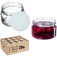 KADAX 20-piece set of small jam jars with lids - 250 ml - airtight - for gifting - for honey
