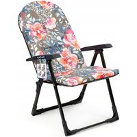 KADAX garden chair with adjustable backrest, grey/pink