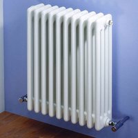 Kartell Laser Klassic White 600mm x 1190mm Four Column Horizontal Radiator - LCL406026