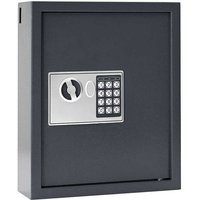 Digital Safe with Lock Grey 30 x 10 x 36.5 cm Steel Vidaxl