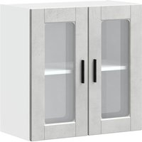 Vidaxl - Kitchen Wall Cabinet with Glass Door Porto Concrete Grey
