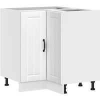 Vidaxl - Kitchen Corner Base Cabinet Lucca White Engineered Wood