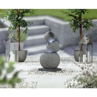 La Hacienda - Easy Fountain Illusion Falls led Garden Water Feature Stone Effect Modern