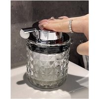 Large 300ml Diamond Glass Soap Dispenser for: Kitchen Soap Dispenser, Bathroom Soap Dispenser, Dishwashing Liquid Dispenser