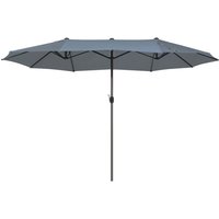 Patio Parasol 460 cm SIBILLA Grey