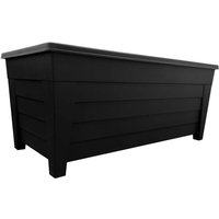 2 x Black 55cm Grosvenor Trough Large Long Flower Planter