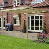 Rutland County Garden Furniture Ltd - Wall Mounted Box Pergola - L420 x W420 x H270 cm - Light Green