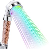 LED Shower Head, Bathroom Shower Head 7 Colors LED Hand Shower High Pressure Shower Head Water Saving Sprayer and Double Anti-chlorine Filter