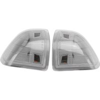LED turn signals for left and right rearview mirrors 68302828AA 68302829AA, replacement for Dodge Ram 1500 (2011-2017), clear white,