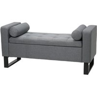 Linen Upholstered Storage Bench