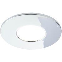 Litecraft Recessed Downlight Fire Rated LED Fixed Ceiling Spotlight - Polished Chrome