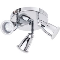Litecraft - Taurus Spotlight Plate Bathroom Adjustable 3 Light in Polished Chrome