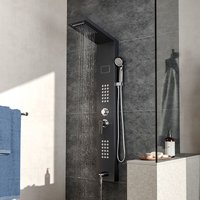 Livingandhome - Thermostatic Mixer Shower Panel with led Temperature Display