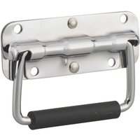 Cyslmuk - Luggage handle with return spring, galvanized steel, stainless steel folding handle, tool box, movable handle, wooden box ring