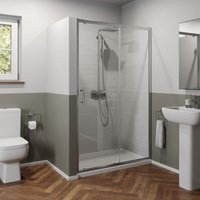 1100mm Sliding Shower Door Enclosure Glass Screen Panel Framed 6mm Safety Glass