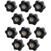 M6 Clamping Knob, Star Nut, M8 Clamping Nut, Knurled Thread Clamping Knob, Star Head Clamping Nuts, for Mechanics, Industry, Furniture, Equipment, 10