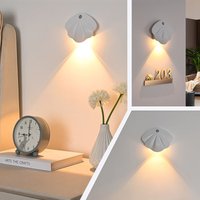 Magnetic wall charging smart LED human body sensing night light-White