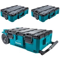 Makita MAKTRAK 3pc Rolling Tool Box and Medium Tool Box Storage Modular System