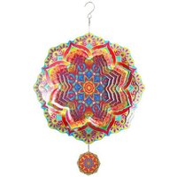 Mandala Wind Spinner Metal 3D Rotating Windchimes