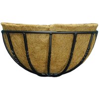 Manor Garden Black Metal Wall Basket Manger Hayrack Planter (40cm)