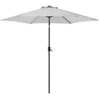 Beliani - Modern Garden Outdoor Parasol Metal Pole Polyester Canopy Light Grey Varese