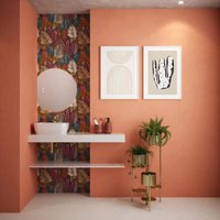 Fnx Bathrooms - Marseille Tunable led Frameless Mirror - 600 x 550 x 30mm IP44 Rated Diffused Border Touch Sensor Dimmable Demister Tunable White