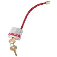 Master Lock - 7C5RED Lockout Padlock with Flexible Braided Steel Cable Shackle MLKS7C5RED