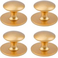 (matte gold) Set of 4 adhesive stainless steel cabinet knobs for windows, cabinets, drawers