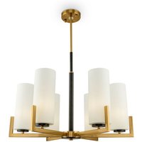 Maytoni - Modern - Fortano Modern Fortano 6 Light Brass Chandelier Glass Shade