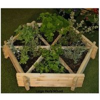 Medium Herb Wheel / Planter - Timber