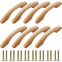 Meuble Bois Poignées 8 Pièces Poignées de Meuble Bouton de Porte Poignée Armoire Arc en Forme de Poignée Poignee de Meuble Cuisine Poignées de Tiroir
