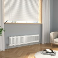 Meykoers - Traditional Radiator White Horizontal 2 Column Radiator Central Heating - 300 x 1190mm
