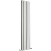 Milano - Alpha - Modern White Vertical Column Double Flat Panel Radiator - 1780mm x 420mm