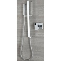Milano Arvo 1 Outlet Manual Mixer Shower Valve with Hand Shower Handset Slide Rail Bar Kit - Chrome