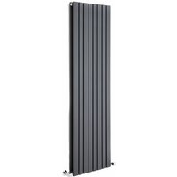 Milano - Capri - Modern Anthracite Vertical Column Double Flat Panel Radiator - 1600mm x 472mm