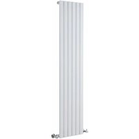 Milano - Capri - Modern White Vertical Column Single Flat Panel Radiator - 1780mm x 354mm
