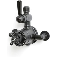 Milano - Elizabeth - Traditional Exposed Twin Thermostatic Mixer Shower Valve - Black