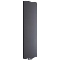 Milano - Riso - Modern Anthracite Vertical Column Single Flat Panel Radiator - 1800mm x 500mm