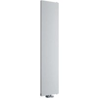 Milano Riso White Vertical Column Single Flat Panel Radiator - 1800mm x 400mm