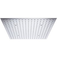 No Brand - Milano Arvo - Chrome Modern 600mm Square Ceiling Mounted Recessed Shower Head