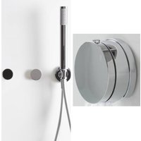 Milano Vis 2 Outlet Digital Thermostatic Mixer Shower Control with Hand Shower Handset Kit Overflow Bath Filler Tap and Pop Up Click Clack Waste