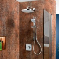 Mira Showers - Mira Evoco Dual Thermostatic Mixer Shower Adjustable Fixed Heads Chrome Modern