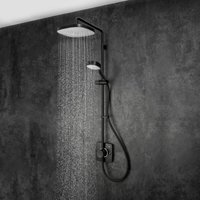 Mira Showers - Mira Opero Bathroom Thermostatic Mixer Shower Black Twin Adjustable Head Modern