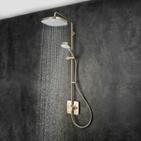 Mira Showers - Mira Opero Bathroom Thermostatic Mixer Shower Nickel Twin Adjustable Head Modern