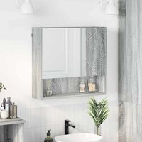 Mirror Cabinet Grey sonoma 59 x 17 x 55 cm Engineered wood vidaXL